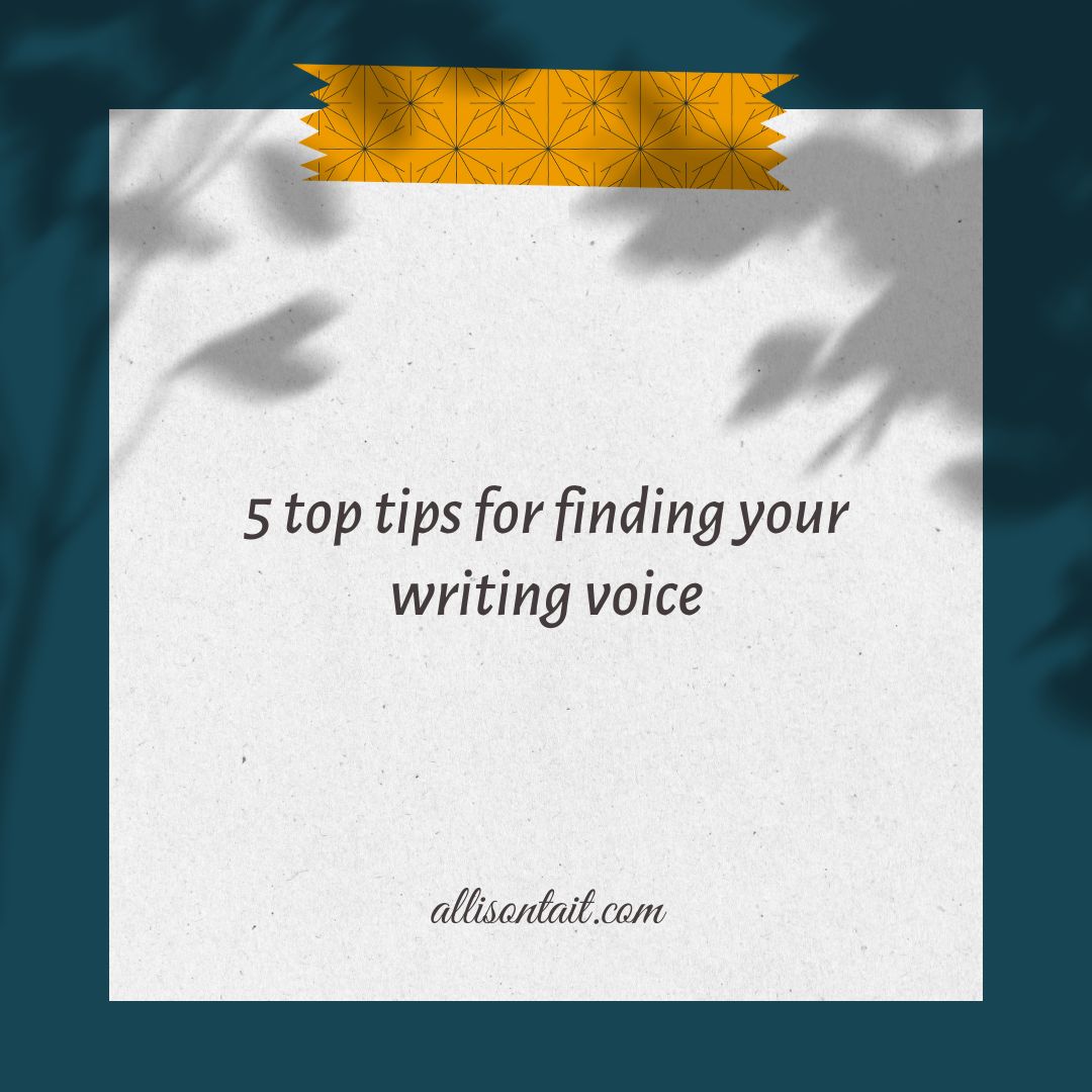 5 top tips for finding your writing voice