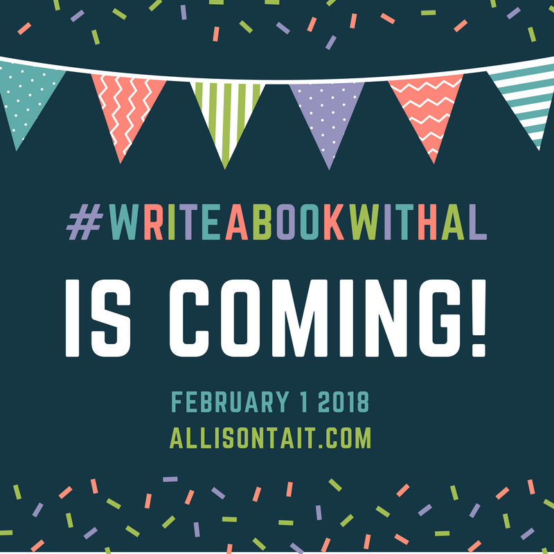The February 2018 round of #writeabookwithal is coming!
